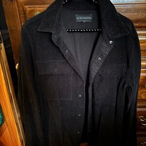 No Boundaries Black Corduroy Shirt Jacket